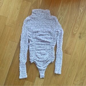 Free People lilac ruffled bodysuit